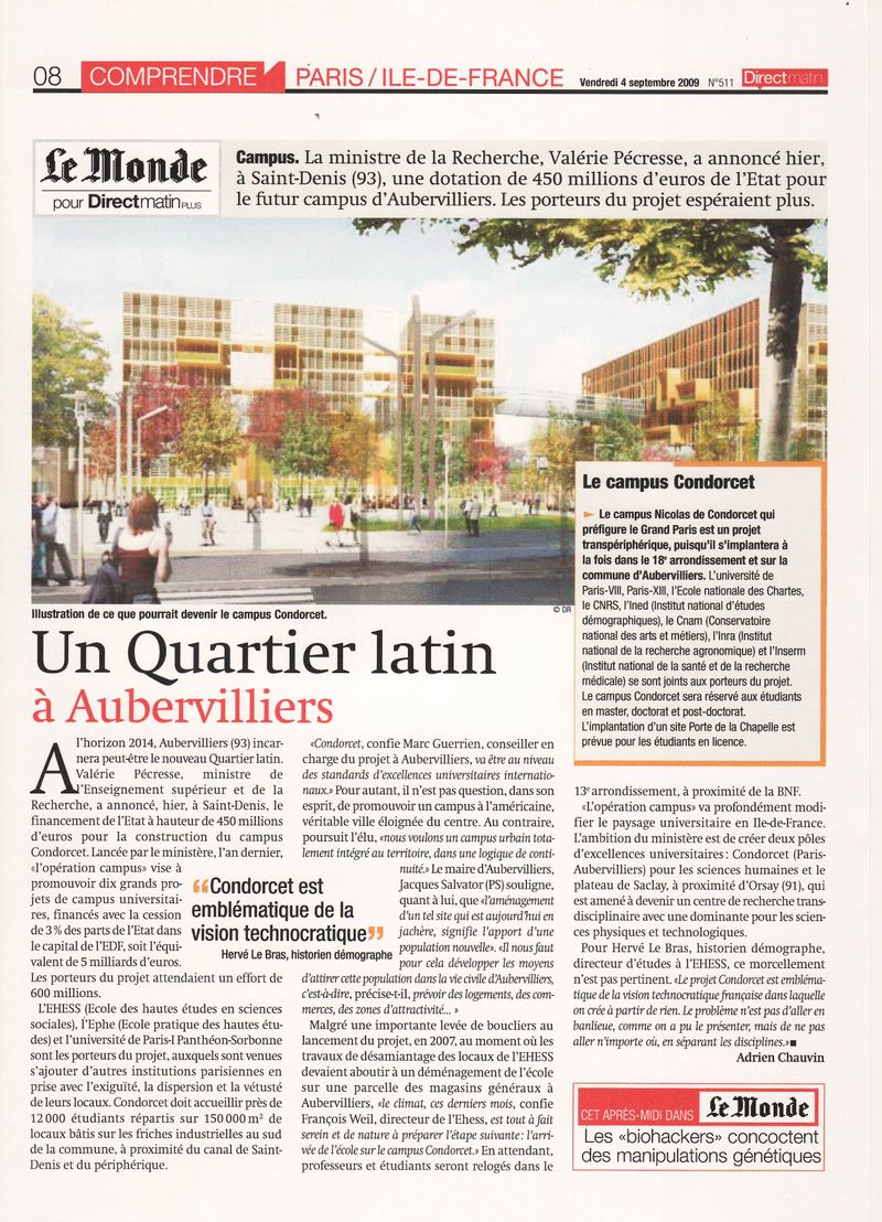 Futur Campus d'Aubervilliers