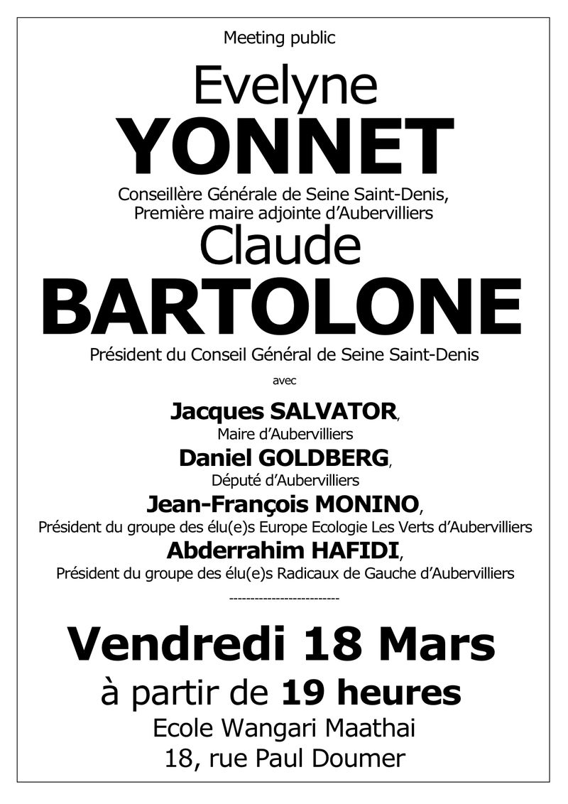 Affichette A3 meeting 18 mars