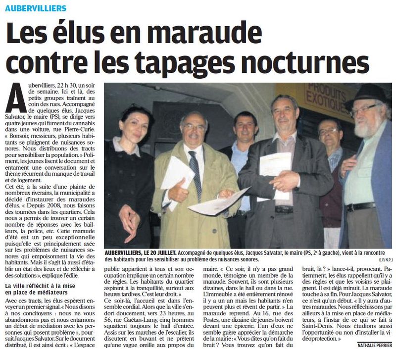 Article Le Parisien Maraude